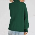 thumbnail image 4 of Miluxas Plus Size Sweater Tops On Seasonal Clearance Women's Soild Long Sleeve Thick Knit Pullover Turtleneck Sweater Coat Green 10(XL), 4 of 7