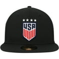 thumbnail image 2 of Men's New Era Black USWNT Team Basic 59FIFTY Fitted Hat, 2 of 4