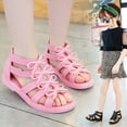 thumbnail image 3 of Roman Style Girls Summer Sandals Beach Sandals Outdoor Rubber Sandals Pink, 3 of 9