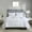 King White#1, variant on Cotton Bedding Set King/Cal King 6 Piece Herringbone Duvet Cover Set,Comforter Set