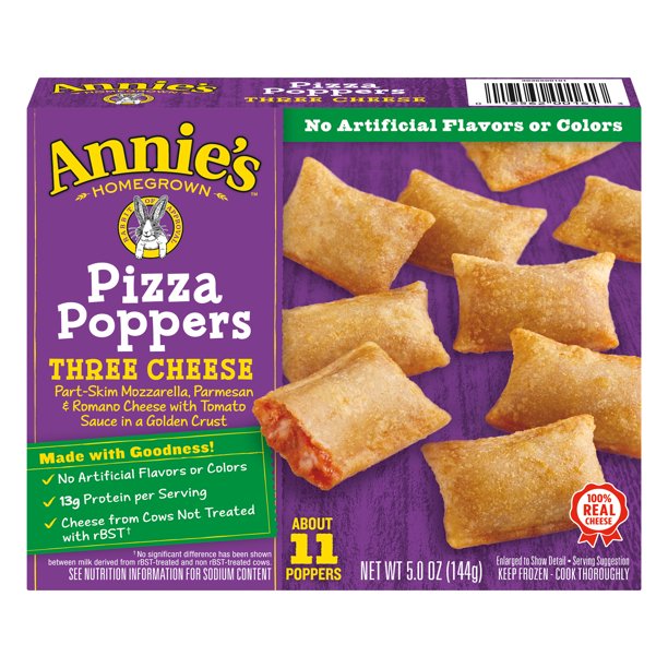 Annie's Three Cheese Pizza Poppers Frozen Snacks, 5 oz