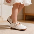 thumbnail image 2 of Gyujnb Girls' Cute Floral Lace Mary Janes Comfortable Soft Sole for Daily Wear & Summer, Closed Toe Flat Heel,4-5 Years, 2 of 4
