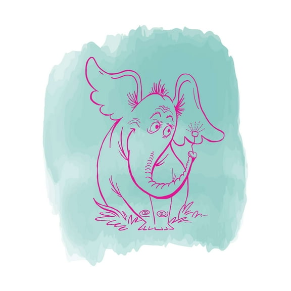 Cute Cartoon Elephant Vinyl Watercolor Design Wall Art Sticker Designs Vinyl Stickers For Home House Walls Rooms Windows Bedroom Decoration Size (20x20 inch)