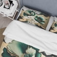thumbnail image 4 of Designart "Poppy Floral Euphoria Gold and Green I" Floral Poppy Bedding Covert Set - Poppies Gold Floral Bed Set With 1 Sham, 4 of 6