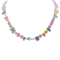 Swarovski Rhodium Plated Mixed Cuts Gema Necklace
