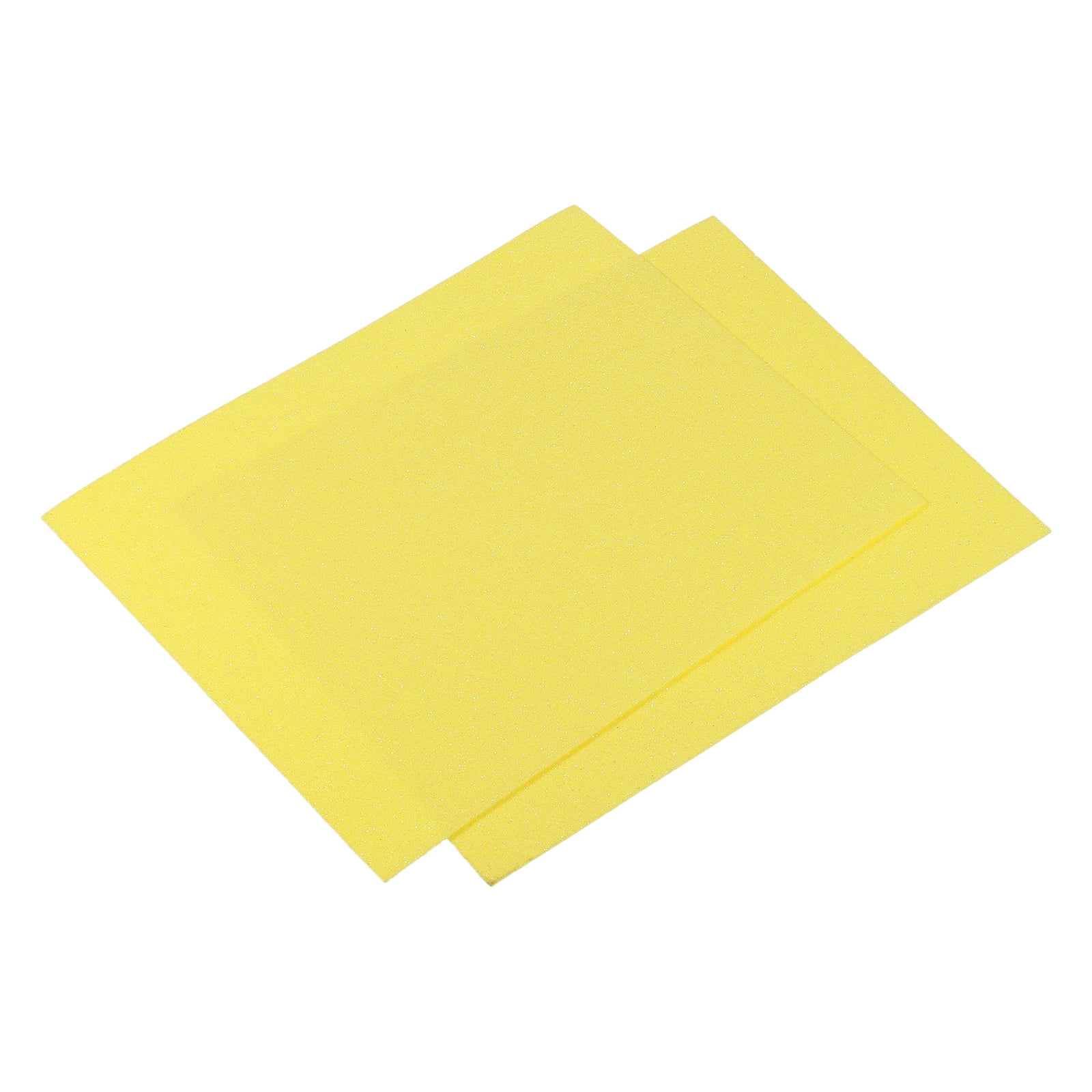 Glitter EVA Foam Sheets Yellow 10.8x8.4 Inch 1.5mm for Arts and Crafts