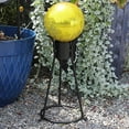 thumbnail image 4 of Achla Designs 6 Inch Gazing Glass Globe Sphere Garden Ornament, Lemon Drop, 4 of 7
