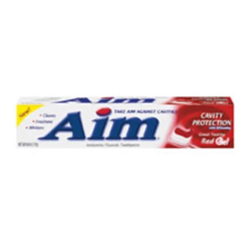 Aim Gel Whitening Red Toothpaste For Anticavity Protection 6 Oz