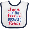 thumbnail image 3 of Inktastic Memorial Day Land of the Free Because of the Brave Boys or Girls Baby Bib, 3 of 4