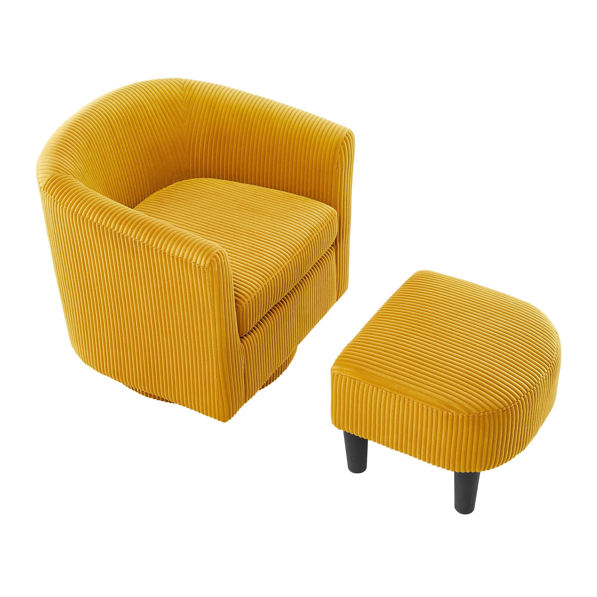 Swivel Accent Chair 360° Comfy Recliner Corduroy Arm Chair