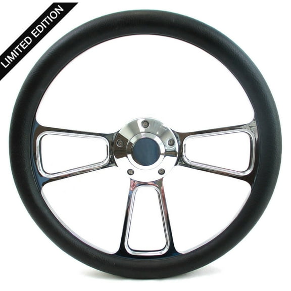 1961 - 1966 Dodge Dart Billet and Red Steering Wheel, Full Install Kit, Horn"