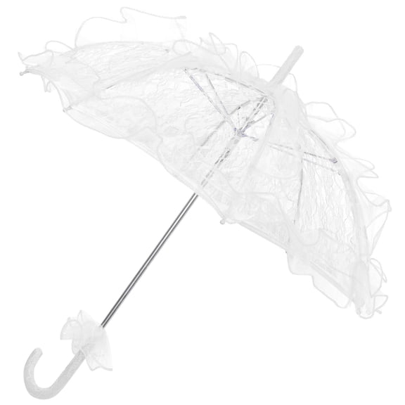 HONMEET White Lace Parasol for Weddings, Outdoor Events, and Home Decoration, Lightweight, Elegant, and Stylish Accessory