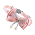 thumbnail image 2 of Collier pour Animal, Collier Nœud pour Chat en Polyester Ajustable, Doux, pour la Marche Quotidienne, Nœud en Dentelle, Pendentif Nœud Perlé, Nœud en Dentelle Détachable, Pendentif Nœud Perlé Détachable, 2 of 8