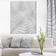 thumbnail image 1 of Fractal Rippled White 3D Waves - Abstract Canvas Art Print, 1 of 3