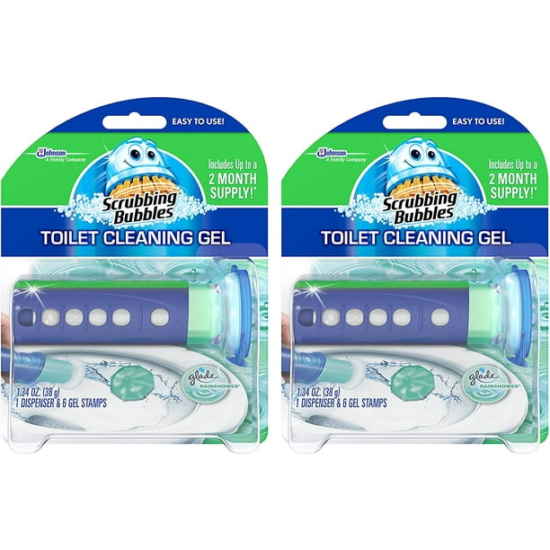 Scrubbing Bubbles Toilet Bowl Cleaning Gel Starter Kit, Includes Dispenser and Gel, Glade