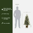 thumbnail image 2 of 4Ft Pre-Lit LED Battery-Operated with Timer Artificial Flocked Fir Christmas Tree with Square Planter, 2 of 20