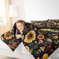 thumbnail image 4 of Feelyou 3D Butterfly Animal Queen Comforter Set, Rustic Groovy Floral Bedding Sets, Farmhouse Botanical Plant Reversible Bedding Comforter Set, Lightweight Room Decor, 3-Piece, 4 of 8