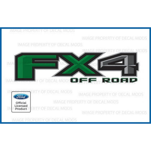 Ford F150 FX4 Off Road Decals Stickers Dark Green (2015-2020) - FDRKGRN [set of 2]