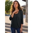 thumbnail image 2 of Roaman's Women's Plus Size Scalloped Cardigan And Tank Set, 2 of 6