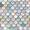 Light Blue Shimmering Pattern, variant on Yayeee Wall Clock Battery Operated 9.5" Silent Quartz Non-Ticking for Living Room Decor, Pink and Green Geometric