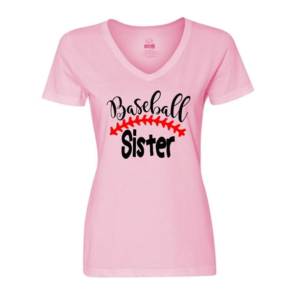 Inktastic Baseball Sister Women's V-Neck T-Shirt