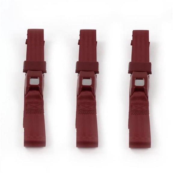 SafeTBoy 660714 Desoto 1946-1961 Standard 2 Point Burgundy Lap Bench Seat Belt Kit - 3 Belts