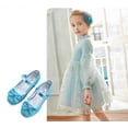 thumbnail image 5 of Stelle Girls Mary Jane Glitter Shoes Low Heel Princess Dress Shoes,Toddler Little Girls Bowknot Flower Girl Wedding Party Dress Pump Shoes,Blue, 5 of 6
