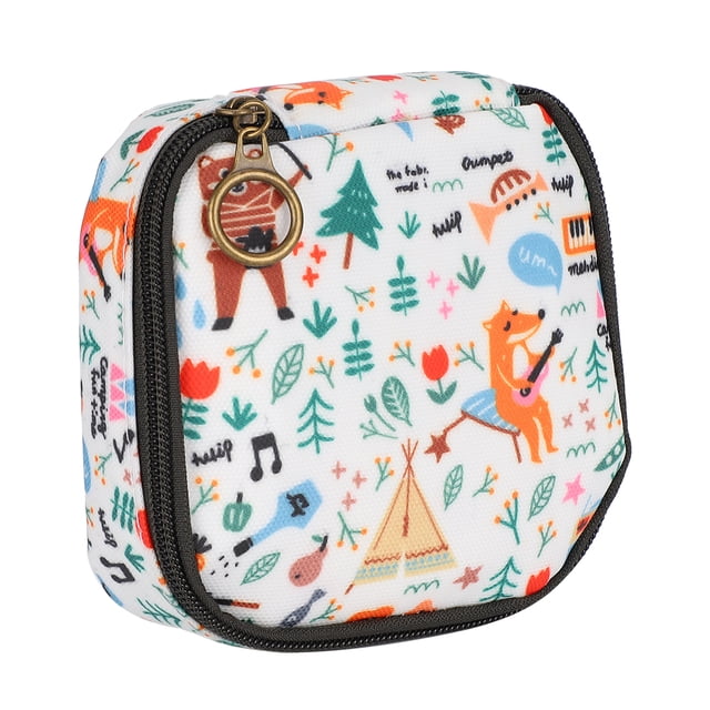 Pequeño lindo bolso cosmético impermeable lápiz labial servilletas sanitarias organizador cambio PurseForest