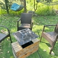 thumbnail image 6 of Modern Square Outdoor Fireplace Fire Pit, Multifunctional BBQ Brazier Wood Stove for Patio Garden Yard Heating & Barbecue, 6 of 11