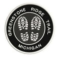 thumbnail image 1 of Go Trekking! At Greenstone Ridge Trail, Michigan 3.5 Inch Iron Or Sew On Embroidered Fabric Badge Patch Hiking Trails Iconic Series, 1 of 2