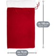 thumbnail image 2 of 2 bolsas navideñas de 70 x 100 cm Terciopelo noble con cordón largo y pompones blancos - Bolsa de regalo para disfraz y decoración de Papá Noel - Saco de Papá Noel para rellenar (rojo), 2 of 5
