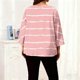 thumbnail image 5 of TaTaai Women's Gradient Print Long Sleeved T-shirt, Plus Size Round Neck Top, Lightweight Soft Design, All Seasons Wear, Casual Daily Party Work Dating Home Outfit Gift, 5 of 6