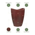 thumbnail image 4 of Ecobo 12.6 inches Eco-Friendly Round Pot Planter Onda Indoor/Outdoor use, Durable, Versatile & Lightweight, Designed by Brazilian Artisans, Contemporary All-Weather Design –Red, 4 of 4