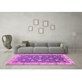 thumbnail image 3 of Ahgly Company Indoor Round Oriental Pink Traditional Area Rugs, 7' Round, 3 of 4