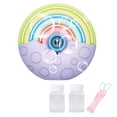 thumbnail image 1 of Automatic Bubble Machine For kids, Silent Design Rainbow Bubble Maker Machine with 2 Bubble Solution/Lanyard（purple）, 1 of 3