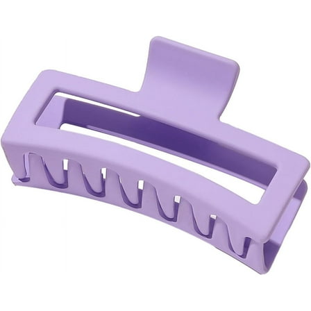 Non-slip Hair Accessory Women Clip Elegant Rectangle Clips Matte Plastic Hairpin Extra Large Claw for Thick Long Ladies Purple