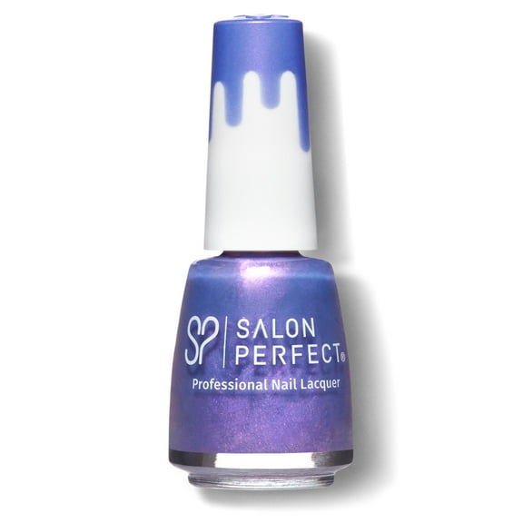Salon Perfect Glazed Nail Polish, 383 Peek-a-Blue, Purple Blue Glaze, 0.5 fl oz