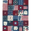 Springs Creative Fleece Patriotic Patch Fabric, per Yard