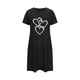 thumbnail image 4 of Camisón corto de talla grande para mujer, camisón de manga corta con estampado de pecho a la moda, camisón para mujer, 4 of 5