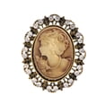 thumbnail image 2 of Broche de retrato de dama con diamantes de imitación y cierre de alfiler, alfileres decorativos para ropa B, 2 of 9