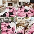 thumbnail image 5 of Rectangle Area Rugs 6 x 9 Ft, Valentine's Day Non-Slip Residential Carpet, Romantic Love Heart Ballons Pink and Black Indoor Crawling Mats Runner Rugs for Living Room/Dining Room/Bedroom, 5 of 8