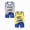 10a-4pc-BUYE, variant on Baby Boy Outfits 6-9 Months Baby Boy Shorts Set Summer Clothes Short Sleeve Striped Pocket Tshirt and Shorts Casual Toddler Boy Outfits