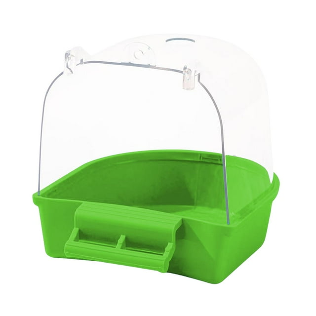 Pet Bird Bath Box Cage Accessories Box Shower Hanging Water Bowl Easy to