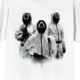 thumbnail image 2 of Squid Game Guards Iconic on White Adult Crew Neck Short Sleeve T-shirt - XL, 2 of 7