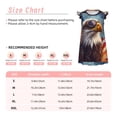 thumbnail image 3 of Balery Bald Eagle Pilot Camisón de princesa para niñas, pijama de algodón con mangas abullonadas, suave y bonito.-X-Large, 3 of 6