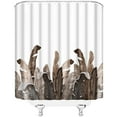 thumbnail image 3 of Tropical Leaves Shower Curtain Palm Leaf Botanical Summer Plant Modern Simple Fabric Bathroom Decor Set with Hooks（84" Wx70 H）, 3 of 3