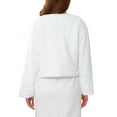 thumbnail image 3 of INSPIRE CHIC Women's Formal Bolero for Evening Dresses Cocktail Bridal Wedding Elegant Faux Fur Shrug Jacket S White, 3 of 6
