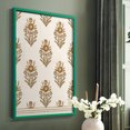 thumbnail image 5 of Block Print Blooms II Framed Print in Green Solid Wood Framed Print No Nail Hanging, 5 of 6