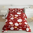 thumbnail image 3 of Manfei Kawaii Santa Claus Bedding Comforter Set for Kids, Cartoon Christmas Tree Twin Comforter Sets, Winter Festival Reversible Bedding Set, Super Cozy Room Decor, 2pcs, 3 of 9