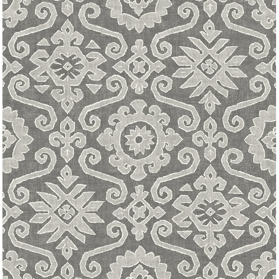 Stacy Garcia Home Pewter & Stone Augustine Peel and Stick Wallpaper